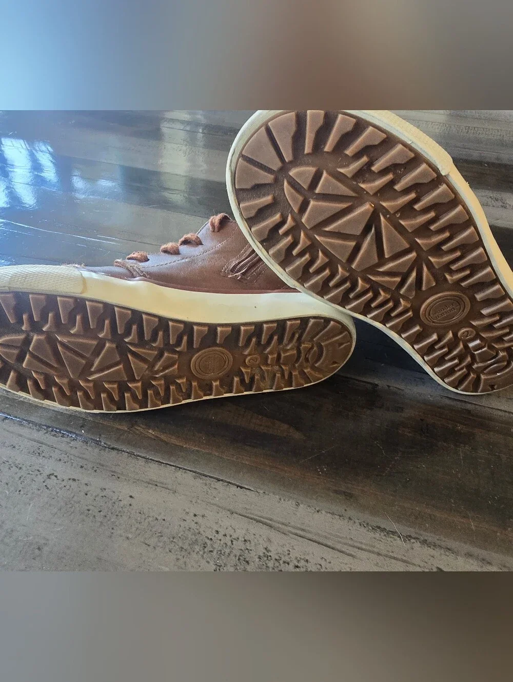 wonder nation Brown Lace-Up High-Top Kids Boots